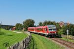 628 581 als RB 27666 (Waging - Traunstein) in Unteraschau. (28.08.2024) <i>Foto: Marvin Christ</i>