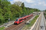 442 268 als S 39608 (Altdorf - Roth) in Nürnberg-Eibach. Der Bahnhof ist sowohl ein Haltepunkt an der S-Bahn-Strecke Nürnberg–Roth, als auch ein Betriebsbahnhof an der Bahnstrecke Treuchtlingen–Nürnberg und befindet sich im Süden Nürnbergs. Die letzten Umbaumaßnahmen erfolgten zwischen 1994 und 2001 im Zusammenhang mit der Errichtung der S-Bahn. An Stelle des ehemaligen Hausbahnsteigs wurden die beiden S-Bahn-Gleise mitsamt zugehöriger Infrastruktur etwas weiter westlich errichtet und die bisherigen Anlagen für den Personenverkehr abgerissen. (07.05.2022) <i>Foto: Marvin Christ</i>