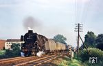 Im Abendlicht ist 012 057 mit E 1637 (Saarbrücken - Emden) bei Münster-Nevinghoff unterwegs. (21.07.1970) <i>Foto: Bernd Kappel</i>