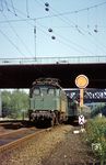 104 020 befördert den D 714 (Norddeich - München) durch den Betriebsbahnhof Münster Geist. (18.09.1970) <i>Foto: Bernd Kappel</i>