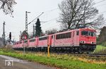 Die letzte Reise für 155 265 und den davor laufenden elf 140ern im DGS 55561 nach Opladen in Solingen-Ohligs. (04.12.2024) <i>Foto: Joachim Bügel</i>