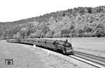 75 452 vom Bw Radolfzell wird mit P 2111 nach Schaffhausen gleich in Herblingen einfahren. Die Fotostelle ist heute in einem Industriegebiet versunken. (21.05.1963) <i>Foto: Karl Wyrsch, Slg. D. Ammann</i>