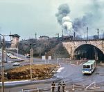 Die frisch auf Kohlefeuerung umgebaute 01 1531 verlässt auf ihrer Lastprobefahrt vor dem D 793 nach Cottbus den Bahnhof Gotha. Den Zug beförderte die 01.5 bis Erfurt und fuhr von dort aus als Lz nach Arnstadt. (28.02.1984) <i>Foto: Joachim Schmidt</i>