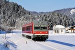 628 102 als RB 5517 nach Reutte in Tirol an der Maria-Hilf-Kapelle im österreichischen Musau. (30.12.2005) <i>Foto: Stefan von Lossow</i>