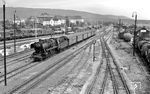 50 1790 vom Bw Lichtenfels fährt mit P 1868 aus Hof in Neuenmarkt-Wirsberg ein. (08.1964) <i>Foto: Kurt Müller</i>