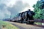 050 668 vom bw Oberhausen-Osterfeld Süd mit einem Brammenzug von Mannesmann in Duisburg-Wanheim. (12.06.1969) <i>Foto: Bernd Kappel</i>