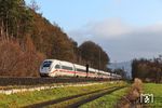 Tz 9488 (412 088) als ICE 573 (Kiel - Stuttgart) bei Wächtersbach-Aufenau.  (24.12.2024) <i>Foto: Joachim Bügel</i>