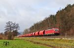 187 157 mit GAG 60291 (Hanau - Bebra) bei Wächtersbach-Aufenau. (24.12.2024) <i>Foto: Joachim Bügel</i>