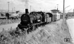 57 3486 vom Bw Haltingen rangiert im Bahnhof Weil am Rhein. (12.07.1965) <i>Foto: Karl Wyrsch, Slg. D. Ammann</i>