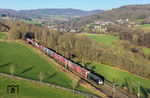 189 095 mit dem umgeleiteten DGS 40017 (Rotterdam - Melzo) zwischen Rudersdorf und Haiger. (28.12.2024) <i>Foto: Joachim Schmidt</i>