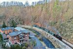 99 1734 mit P 5002 nach Kurort Kipsdorf im Rabenauer Grund. (07.01.2025) <i>Foto: Joachim Schmidt</i>