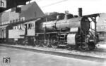 38 441 vom Bw Neu Ulm im Bahnhof Donauwörth. (13.07.1950) <i>Foto: Carl Bellingrodt</i>