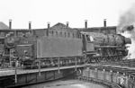 Im Bw Rheine machte sich 011 072 auf den Weg, um am Mittag den P 3137 im Bahnhof Rheine nach Emden zu übernehmen. (19.05.1970) <i>Foto: Wolfgang Bügel</i>