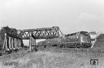 V 200 080 vom Bw Hamm (Westf) befördert den D 126 (Braunschweig - Hannover - Dortmund - Köln) und wird in Kürze Hamm (Westf) Hbf erreichen. (10.09.1965) <i>Foto: Wolfgang Jahn</i>