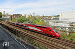 Eurostar 4321 als umgeleiteter THA 9450 nach Paris Nord in Wuppertal-Elberfeld. (21.04.2025) <i>Foto: Wolfgang Bügel</i>
