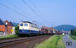 150 040 fährt mit einem Dg durch Föhrste, südlich von Alfeld (Leine). (22.05.1990) <i>Foto: Wolfgang Bügel</i>