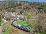 475 421 von BLS Cargo mit DGS 40253 (Antwerpen - Gallarate) im Neckartal bei Talhausen. (19.04.2025) <i>Foto: Joachim Schmidt</i>