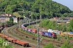 Die von SBB-Cargo angemietete 193 061 von Northrail mit DGS 42000 (Piacenza/It - Wuppertal-Langerfeld) in Wuppertal-Steinbeck. (30.04.2025) <i>Foto: Wolfgang Bügel</i>