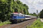 TRI 110 448 mit der planmäßigen Wagen-Rücküberführung des DLr 56717 nach Dortmund-Eving bei Solingen-Ohligs. (07.05.2025) <i>Foto: Joachim Bügel</i>
