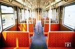 Innenraum der U-Bahn-Serie F84 (Baujahr 1984). (1985) <i>Foto: Karsten Risch</i>