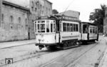 Die Anfänge der Straßenbahn in Bromberg reichen bis ins Frühjahr 1888 zurück. Während des Zweiten Weltkriegs ist auf der Linie B zum Schützenhaus der Tw 17 mit einem Beiwagen unterwegs, der zur Eröffnung der Bromberger Straßenbahn bei der Waggonfabrik Herbrandt in Aachen beschafft wurde. (02.08.1941) <i>Foto: Kurt Herbener, Slg. W. Löckel</i>