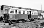 Der Motorwagen 2 der Wirsitzer Kreisbahn wird im Bw Lobsens gedreht. (31.03.1942) <i>Foto: Kurt Herbener, Slg. W. Löckel</i>