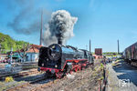Im Eisenbahnmuseum Bochum-Dahlhausen absolvierte 01 066 Führerstandsmitfahrten für das interessierte Publikum. (27.04.2025) <i>Foto: Joachim Schmidt</i>