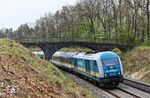 223 068 mit ALX 355 nach Prag bei Pirkensee. (17.04.2025) <i>Foto: Joachim Bügel</i>