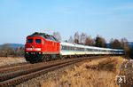 234 608 röhrt mit dem IR 2300 "Göltzschtal" (Oberstdorf - München - Regensburg - Leipzig - Berlin Zoo) bei Thölau vorbei. (27.02.2001) <i>Foto: Thomas Konz</i>