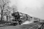 23 026 (Bw Bestwig) fährt mit P 2240 nach Hagen Hbf aus dem Bahnhof Bestwig. (11.1968) <i>Foto: Robin Fell</i>