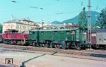 Die Freilassinger E 16 18 und E 60 03 in Salzburg Hbf. (1967) <i>Foto: Klaus Himmelreich</i>