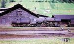 Die im Oktober 1944 in Dienst gestellte 42.2517 (WLF) im Bw Mürzzuschlag. Ende 1958 verkaufte die ÖBB die Lok nach Ungarn. Die MAV ordnete sie als 501.001 ein. Am 02.04.1969 wurde sie ausgemustert. (06.09.1958) <i>Foto: Manfred van Kampen</i>