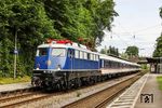The same procedure as every Wednesday: TRI 110 448 fährt mit der Leerwagenüberführung des DLr 56716 (Dortmund-Eving - Köln Bbf) durch den Haltepunkt Haan. (04.06.2025) <i>Foto: Joachim Bügel</i>