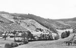 95 014 (Bw Probstzella) rollt mit P 356 aus Saalfeld (Saale) durch das Loquitztal und hat ihr Ziel in Probstzella fast erreicht. Das Foto machte Carl Bellingrodt von der Reichsstraße 85 aus. (13.06.1935) <i>Foto: DLA Darmstadt (Bellingrodt)</i>