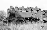Nach ihrer Ausmusterung im Mai 1962 wurde auch 81 003 von Gronau ins AW Frankfurt-Nied umgesetzt. Dort diente sie aber vermutlich nur als Ersatzteilspenderin für die dort bereits aktive 81 005. Im Herbst 1962 stand 81 003 im AW abgestellt und wurde schließlich im ersten Quartal 1963 im AW Trier zerlegt. (09.1962) <i>Foto: Karl-Ernst Maedel</i>