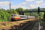 112 268 mit der Überführungsfahrt DLr 56716 von Dortmund-Eving nach Köln Bbf in Wuppertal Zoologischer Garten. (25.06.2025) <i>Foto: Wolfgang Bügel</i>