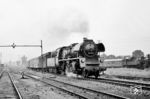 23 1035 vom Bw Neubrandenburg mit einem Güterexpresszug (Gex) nach Berlin in Stralsund.  (1967) <i>Foto: Robin Fell</i>