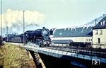 01 039 (Bw Koblenz-Mosel) fährt mit dem "Montan-Express" D 228 nach Luxemburg durch Cochem.  (20.02.1961) <i>Foto: Manfred van Kampen</i>