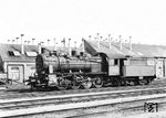 55 3100 wurde im Oktober 1944 von der RBD Münster an die Dienststelle Bbv (Bahnbevollmächtigter) Utrecht vermietet. Die Dienststelle war aufgrund des Streiks der niederländischen Eisenbahner eingerichtet worden und führte den Bahnbetrieb mit Reichsbahnfahrzeugen und -personal durch. Im Januar 1945 waren 72 preußische G 8¹ an den Bbv Utrecht vermietet, die überwiegend vom Osteinsatz zurückgekommen waren und allesamt buchmäßig beim Bw Kirchweyhe geführt wurden. Nach Abzug der deutschen Besatzungstruppen übernahm die Nederlandse Spoorwegen (NS) die 55 3100 als "4305". Im Oktober 1945 wurde sie in "NS 4105" umgezeichnet und so in Hengelo angetroffen. Am 22. April 1947 kehrte die Lok zur RBD Münster zurück, stand zunächst beim Bw Rheine R abgestellt und wurde am 20.01.1949 zum Bw Aachen Hbf umbeheimatet. Die Ausmusterung erfolgte als 055 100-2 gemäß Verf. HVB 21.213 Fau 832 am 01.08.1968 beim Bw Gremberg. (02.1946) <i>Foto: Overbosch</i>