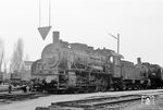55 5125 vom Bw Essen Hbf im AW Göttingen. Sie wurde tatsächlich noch einmal ausgebessert und war eine der letzten Essener 55er. Sie wurde erst am 10.5.1966 auf z-gestellt und am 11.5.1966 ausgemustert. (07.04.1964) <i>Foto: Bernd Kappel</i>