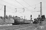 E 10 160 vom Bw Frankfurt/M-1 mit D 704 (Dortmund - Oberstdorf) bei Tamm (Württ). (18.05.1966) <i>Foto: Wolfgang Jahn</i>