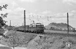 E 10 158 vom Bw Frankfurt/M-1 mit D 504 (Hagen - München) vor der Festung Hohenasperg bei Asperg. (18.05.1966) <i>Foto: Wolfgang Jahn</i>