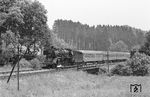 Die Ulmer 03 263 mit D 803 (Lindau - Ulm) auf der Schussenbrücke nahe Aulendorf-Zollenreute. (03.06.1966) <i>Foto: Wolfgang Jahn</i>
