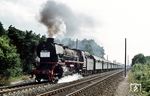 042 113 mit Sonderzug E 26469 (Rheine ab 14.05 Uhr) nach Leer (Ostfriesl) bei Lingen (Ems), wo bereits die Zeichen der neuen Zeit satnden.. (11.09.1977) <i>Foto: Helmut Dahlhaus</i>