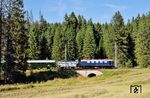 E 41 001 mit Pz 6 nach Seebrugg auf der Haslachbachbrücke bei Altglashütten-Falkau. (09.08.2025) <i>Foto: Zeno Pillmann</i>