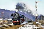 41 1231 kachelt im Rahmen einer Plandampfveranstaltung vor dem D 902 (Görlitz - Dresden-Neustadt - Glauchau/Sachs - Gera - Erfurt - Arnstadt - Meiningen) aus Gräfenroda. (22.02.1991) <i>Foto: Joachim Bügel</i>