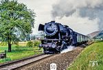 023 019 beschleunigt den N 7511 nach Crailsheim hinter Elpersheim.  (05.1975) <i>Foto: Karsten Risch</i>