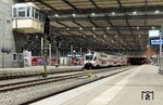 Seit Frühjahr 2020 ergänzt die Stadler-KISS Baureihe 4110 die Intercity 2 Fernverkehrsflotte der DB. 4110 116 ist als IC 2271 aus Berlin Gesundbrunnen in Chemnitz Hbf angekommen. (17.02.2025) <i>Foto: Marvin Christ</i>