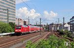 245 019 mit einer RB 34 von Glauburg Stockheim nach Frankfurt/M Hbf in Frankfurt (Main). (24.07.2025) <i>Foto: Marvin Christ</i>