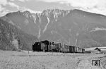 Nach Ende der Rangierarbeiten in Ramsau kehrt Lok 4'' zurück nach Jenbach. (27.05.1962) <i>Foto: Gerhard Karl</i>